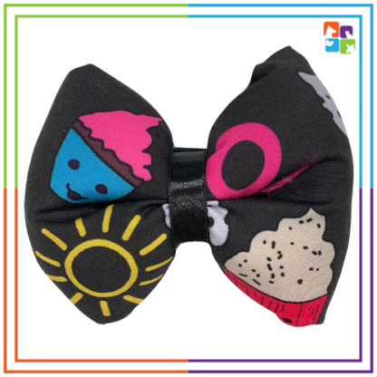Black Doodle Bandana & Bow COMBO - Image 3