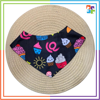 Black Doodle Bandana & Bow COMBO - Image 2
