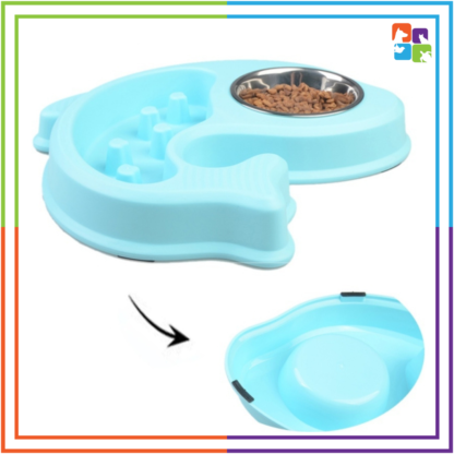 Fish-Shaped Slow Feeder Bowl - Image 2