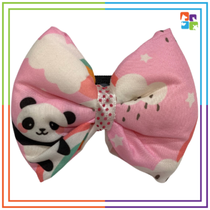 Pink Panda Bow