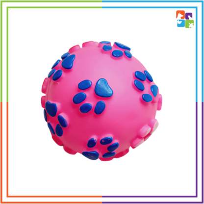 Raised Paw Print Squeaky Ball - Image 2