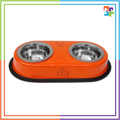 Orange Water & Food Bowl - Small to Medium Breeds