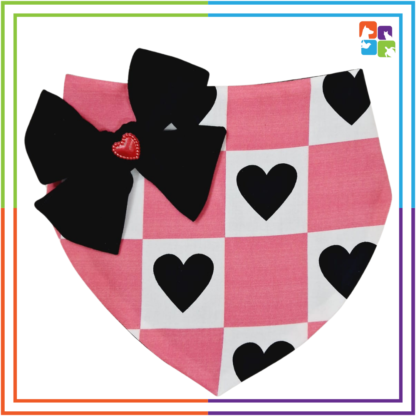 Valentine's Checkered Heart Bandana