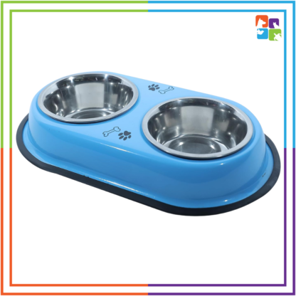 Blue Water & Food Bowl - Large Breeds