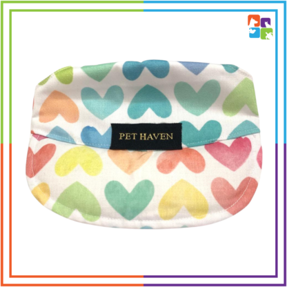 Rainbow Hearts Pet Cap