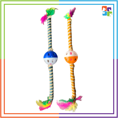 Cat Stick Toy with Ball - Image 3