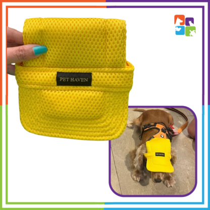 Yellow Pet Cap - Stretchable - Image 2