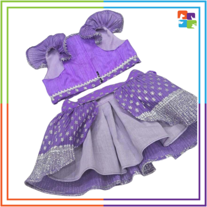 Lavender Pleated Lehenga - Choli - Image 2