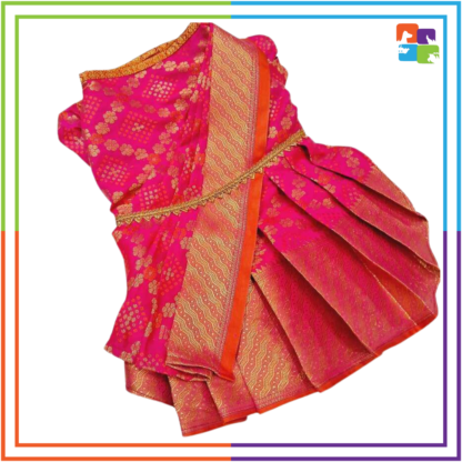 Pink Ethnic Pattu Saree