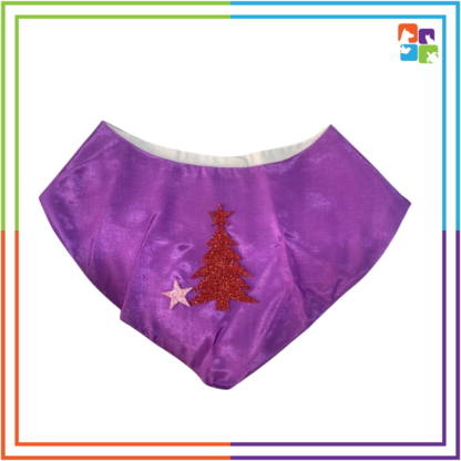 Purple Shimmery Xmas Bandana