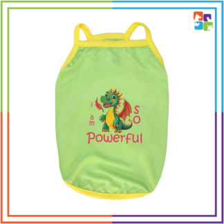 Green 'Powerful' Sleeveless Tee