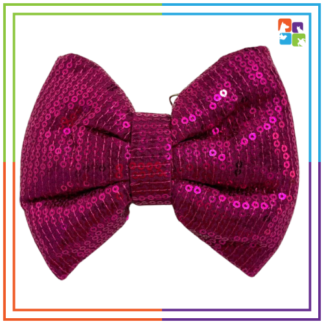 Pink Sequin Bow