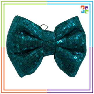 Green Sequin Bow