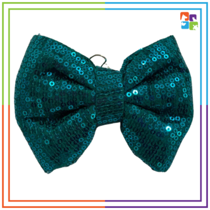 Green Sequin Bow